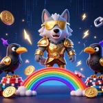 Experience five88's thrilling features with Odin and ravens amidst vibrant casino elements.