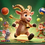 Experience dynamic sports betting action at Nowgoal with engaging characters amidst a thrilling casino scene.