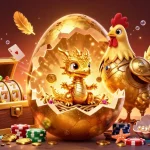 battlegroup42 showcases a golden dragon emerging from a casino-themed treasure, surrounded by slot reels and poker chips.