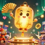 Experience thrilling gameplay at 8xbet with vibrant gaming characters, floating game elements, and rich casino visuals.