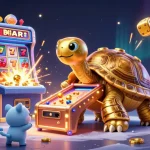 Experience exciting gameplay at dominoqq with a colorful array of 3D gaming elements and characters in a vibrant casino setting.