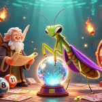 Experience lottery excitement with watitoto's vibrant illustration featuring fortune tellers and winning strategies.