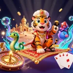 Experience excitement at fly88 with an Arabian Nights-themed casino adventure showcasing vibrant characters and gaming elements.