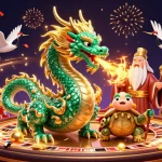 Spin to win at DA88 with vibrant casino-themed illustration showcasing fortune elements.